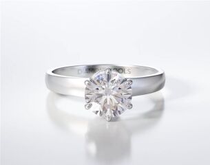PAVE SOLITAIRE RING ENG018